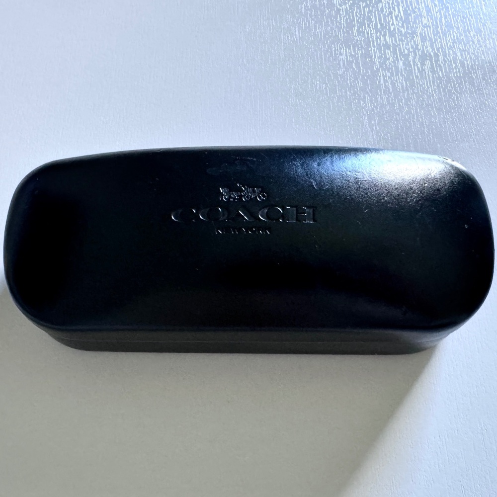COACH Black Leather Sunglasses Case